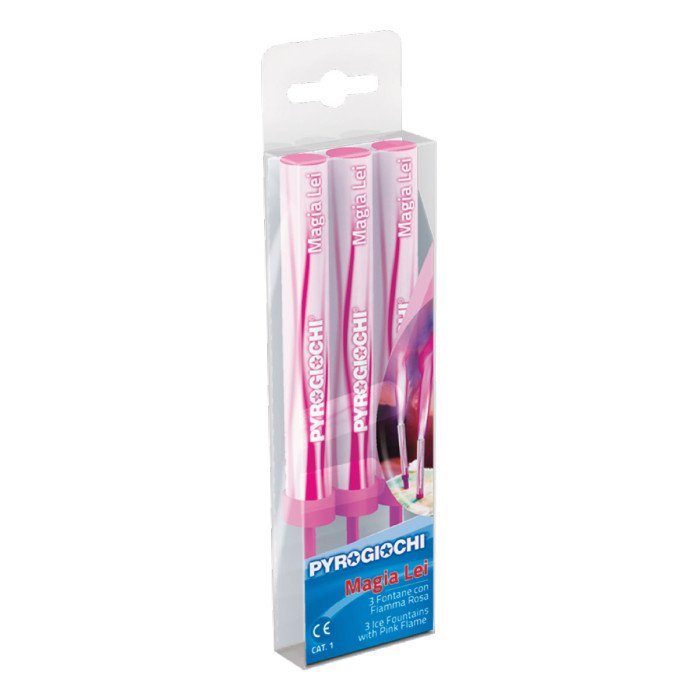 3 x Pink Flame Ice Fountain-41026 pk 20/3