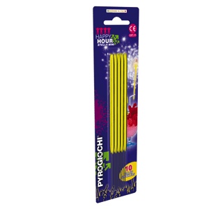 15.5cm Bright Yellw Sprk (pk of 10)-41124 pk 12/10
