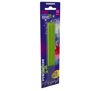 15.5cm Bright Green Sprk (pk of 10)-41125 pk 12/10