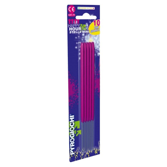 15.5cm Bright Pink Sprk (pk of 10)-41138 pk 12/10