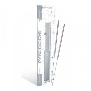 18cm Midi Silver Sprk (pk of 10)-41269 pk 12/10