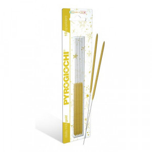 18cm Midi Gold Sprk (pk of 10)-41270 pk 12/10