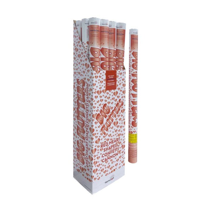 80cm Big Flutter Rd Heart Conf Can-92934 pk 12/1