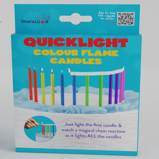Quick Light Candles-Coloured Flame-93221 pk 24/1 Quick Light Candles-Coloured Flame-93221 pk 24/1
