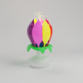 Flower Power revolving Music Candle-93245 pk 12/1