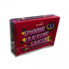 6 x Spinning Crackling Saucers-CM41099 pk 2/20/6