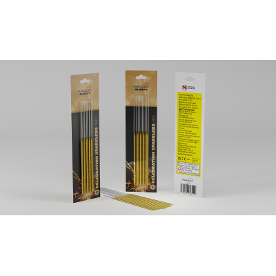 18cm Glitz Gold Sprk (pk 10)-93122 pk 24/10