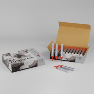 36 x Ice Fountains-Silver Wrap-IC1200 pk 12/36