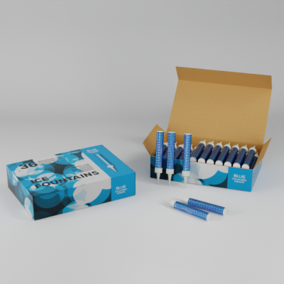 36 x Ice Fountains-Blue Wrap-IC1202 pk 12/36