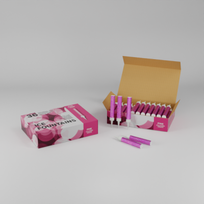 36 x Ice Fountains-Pink Wrap-IC1203 pk 12/36