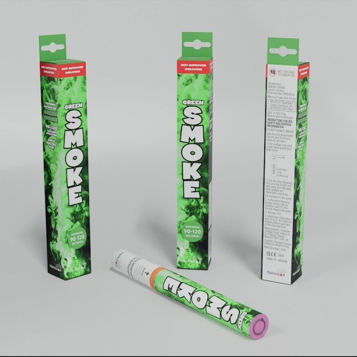 Handheld Daytime Col Smoke-Green-RPS001G pk 18/1