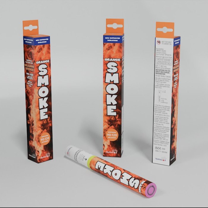 Handheld Daytime Col Smoke-Orange-RPS001O pk 18/1