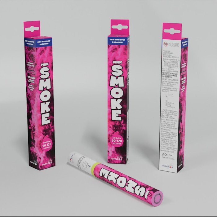 Handheld Daytime Col Smoke-Pink-RPS001P pk 18/1
