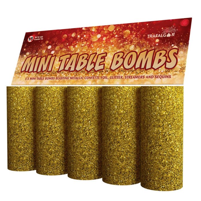 Mini Table Bombs Glitter (pk of 5)-TB0500A pk 24/5
